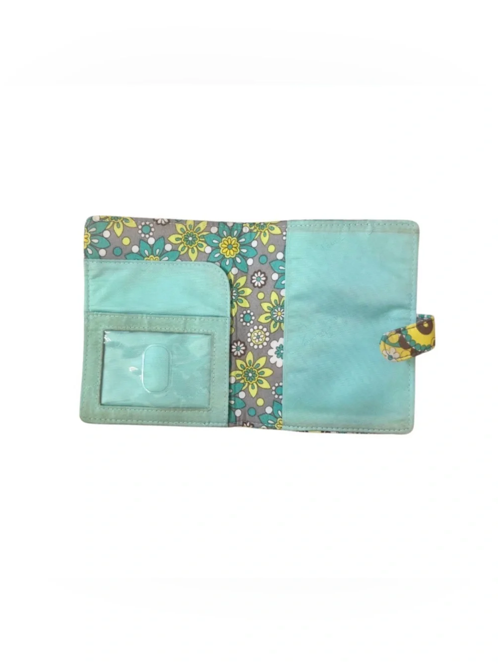 RETIRED ✈️ Vera Bradley Lemon Parfait travel passport wallet ID case - Picture 4 of 9